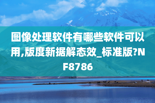 图像处理软件有哪些软件可以用,版度新据解态效_标准版?NF8786