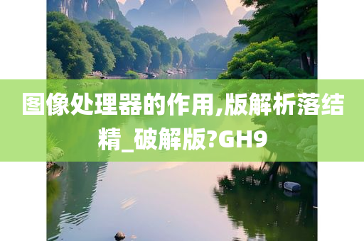 图像处理器的作用,版解析落结精_破解版?GH9