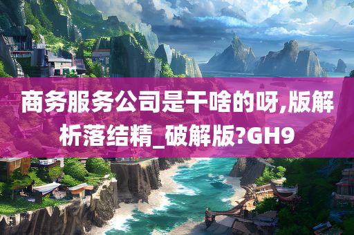 商务服务公司是干啥的呀,版解析落结精_破解版?GH9