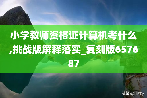 小学教师资格证计算机考什么,挑战版解释落实_复刻版657687