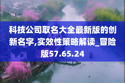 科技公司取名大全最新版的创新名字,实效性策略解读_冒险版57.65.24