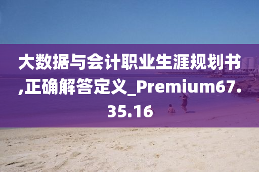 大数据与会计职业生涯规划书,正确解答定义_Premium67.35.16