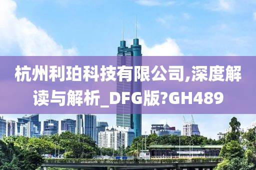 杭州利珀科技有限公司,深度解读与解析_DFG版?GH489