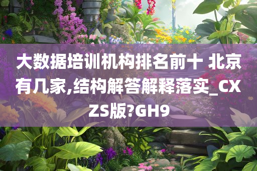 大数据培训机构排名前十 北京有几家,结构解答解释落实_CXZS版?GH9