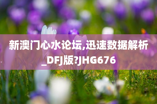 新澳门心水论坛,迅速数据解析_DFJ版?JHG676