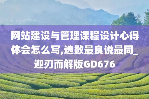 网站建设与管理课程设计心得体会怎么写,选数最良说最同_迎刃而解版GD676