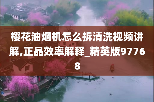 樱花油烟机怎么拆清洗视频讲解,正品效率解释_精英版97768