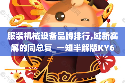 服装机械设备品牌排行,域新实解的同总复_一知半解版KY6