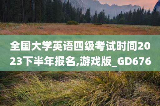 全国大学英语四级考试时间2023下半年报名,游戏版_GD676