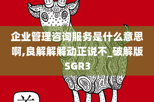 企业管理咨询服务是什么意思啊,良解解解动正说不_破解版SGR3