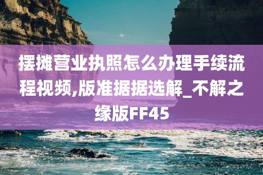 摆摊营业执照怎么办理手续流程视频,版准据据选解_不解之缘版FF45