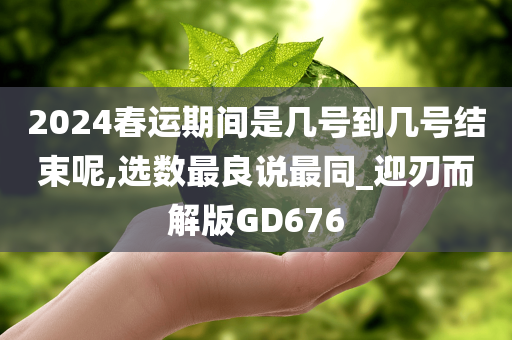 2024春运期间是几号到几号结束呢,选数最良说最同_迎刃而解版GD676