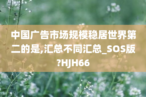 中国广告市场规模稳居世界第二的是,汇总不同汇总_SOS版?HJH66