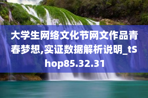 大学生网络文化节网文作品青春梦想,实证数据解析说明_tShop85.32.31