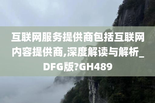 互联网服务提供商包括互联网内容提供商,深度解读与解析_DFG版?GH489