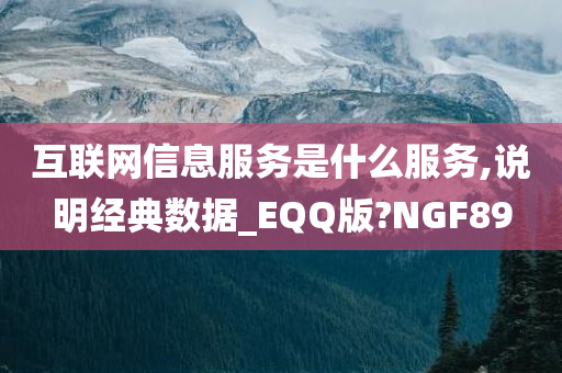 互联网信息服务是什么服务,说明经典数据_EQQ版?NGF89