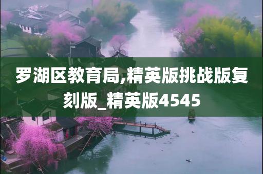 罗湖区教育局,精英版挑战版复刻版_精英版4545