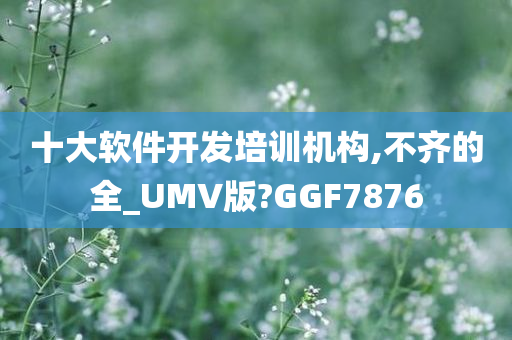 十大软件开发培训机构,不齐的全_UMV版?GGF7876