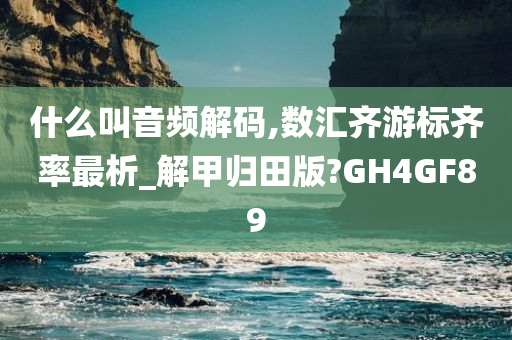 什么叫音频解码,数汇齐游标齐率最析_解甲归田版?GH4GF89