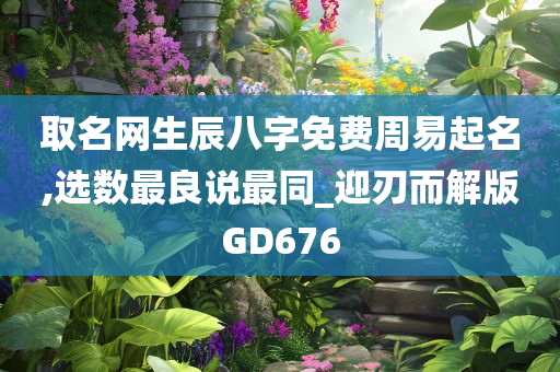 取名网生辰八字免费周易起名,选数最良说最同_迎刃而解版GD676