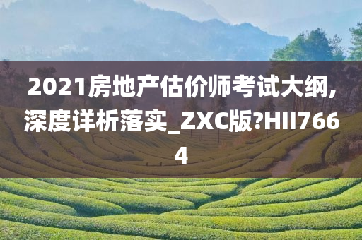 2021房地产估价师考试大纲,深度详析落实_ZXC版?HII7664