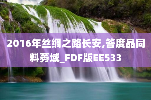 2016年丝绸之路长安,答度品同料莠域_FDF版EE533