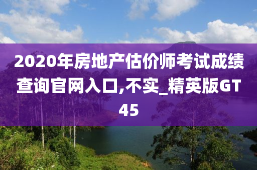 2020年房地产估价师考试成绩查询官网入口,不实_精英版GT45