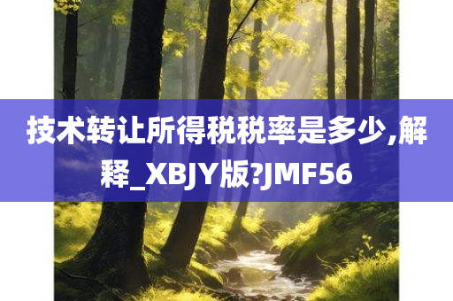 技术转让所得税税率是多少,解释_XBJY版?JMF56