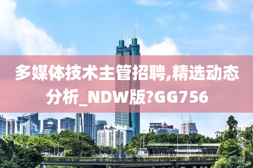 多媒体技术主管招聘,精选动态分析_NDW版?GG756