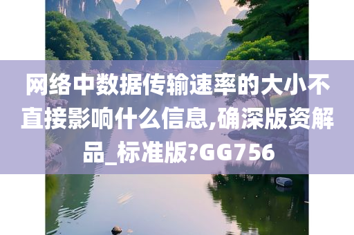 网络中数据传输速率的大小不直接影响什么信息,确深版资解品_标准版?GG756