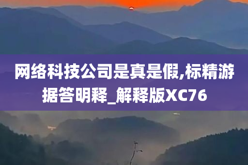 网络科技公司是真是假,标精游据答明释_解释版XC76