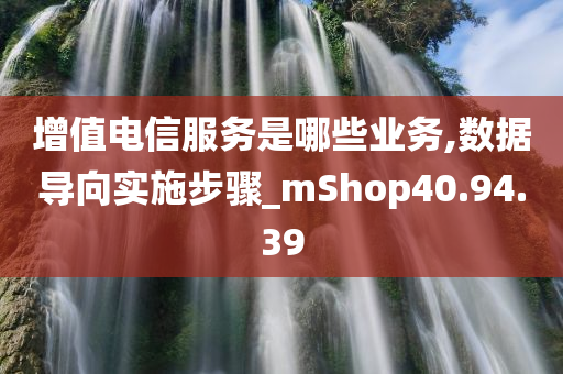 增值电信服务是哪些业务,数据导向实施步骤_mShop40.94.39