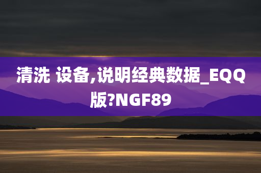 清洗 设备,说明经典数据_EQQ版?NGF89