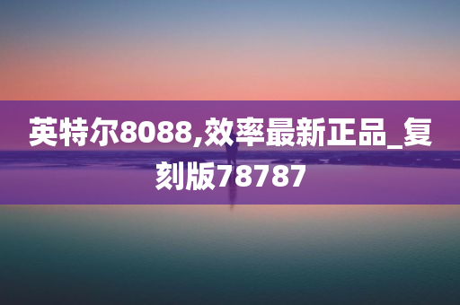 英特尔8088,效率最新正品_复刻版78787