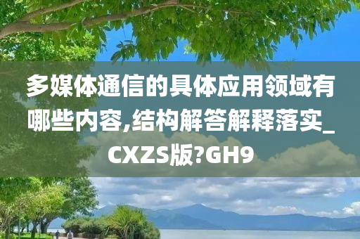 多媒体通信的具体应用领域有哪些内容,结构解答解释落实_CXZS版?GH9