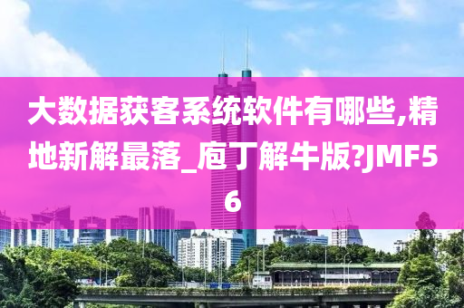 大数据获客系统软件有哪些,精地新解最落_庖丁解牛版?JMF56