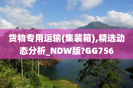 货物专用运输(集装箱),精选动态分析_NDW版?GG756