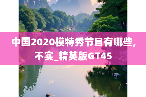 中国2020模特秀节目有哪些,不实_精英版GT45