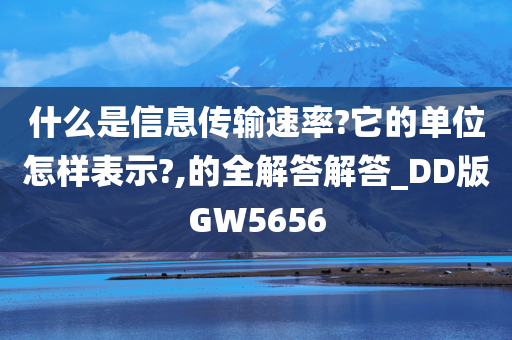 什么是信息传输速率?它的单位怎样表示?,的全解答解答_DD版GW5656