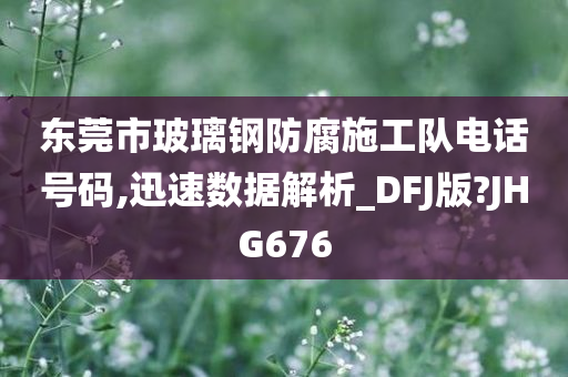 东莞市玻璃钢防腐施工队电话号码,迅速数据解析_DFJ版?JHG676