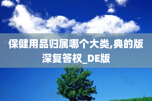 保健用品归属哪个大类,典的版深复答权_DE版