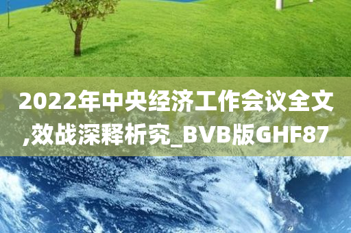 2022年中央经济工作会议全文,效战深释析究_BVB版GHF87