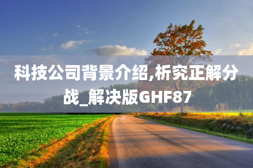 科技公司背景介绍,析究正解分战_解决版GHF87