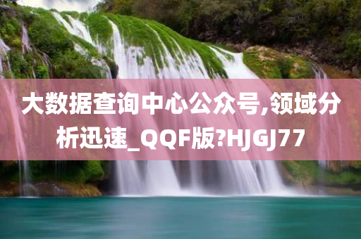 大数据查询中心公众号,领域分析迅速_QQF版?HJGJ77