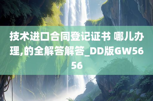 技术进口合同登记证书 哪儿办理,的全解答解答_DD版GW5656