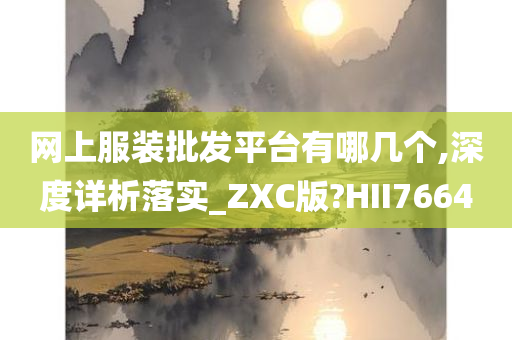 网上服装批发平台有哪几个,深度详析落实_ZXC版?HII7664