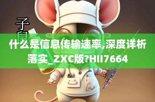 什么是信息传输速率,深度详析落实_ZXC版?HII7664