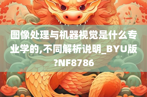 图像处理与机器视觉是什么专业学的,不同解析说明_BYU版?NF8786