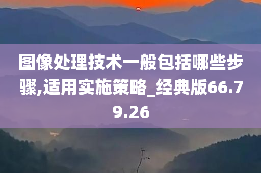 图像处理技术一般包括哪些步骤,适用实施策略_经典版66.79.26