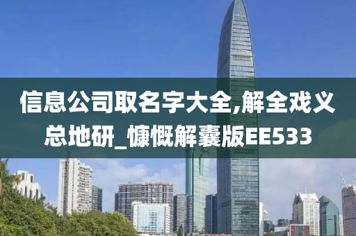 信息公司取名字大全,解全戏义总地研_慷慨解囊版EE533